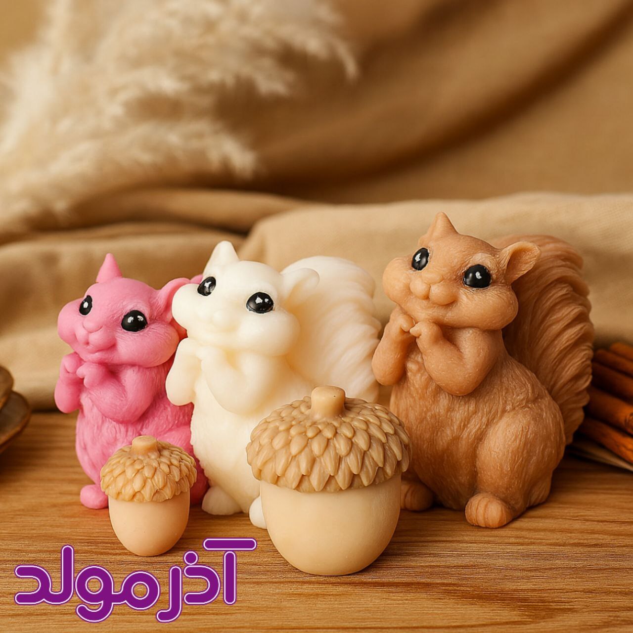 قالب سیلیکونی سنجاب و بلوط