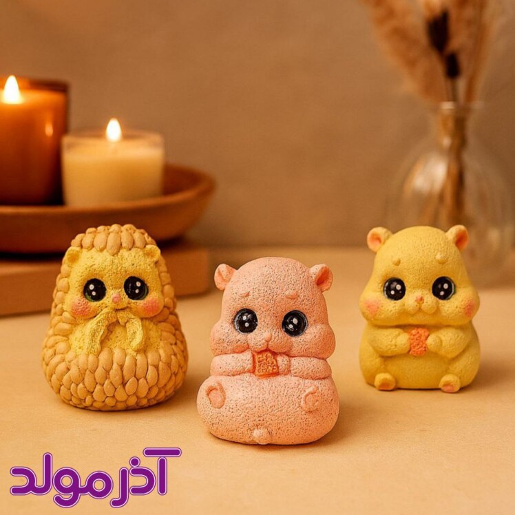 قالب سیلیکونی موش و جوجه تیغی