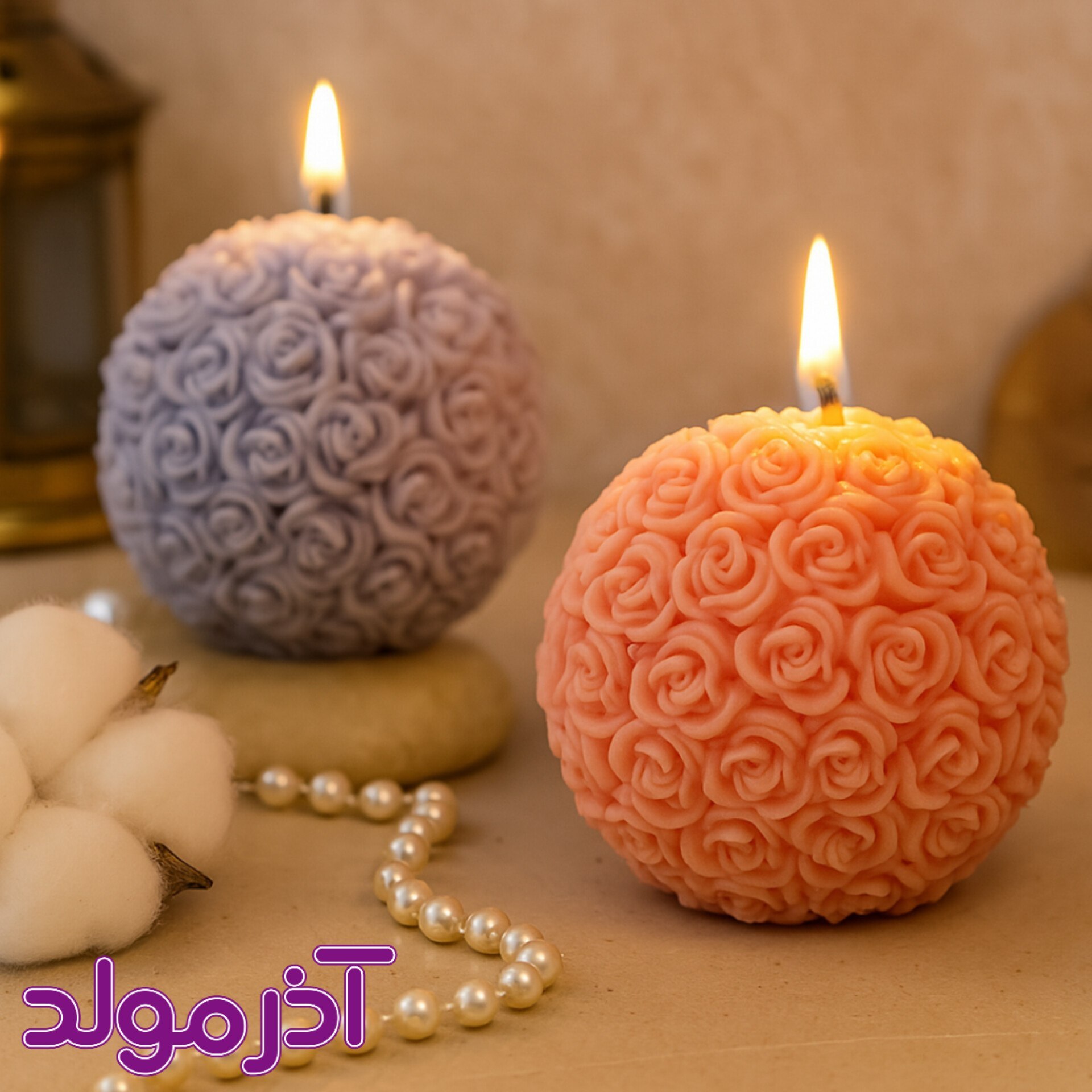 قالب سیلیکونی گوی گل رز