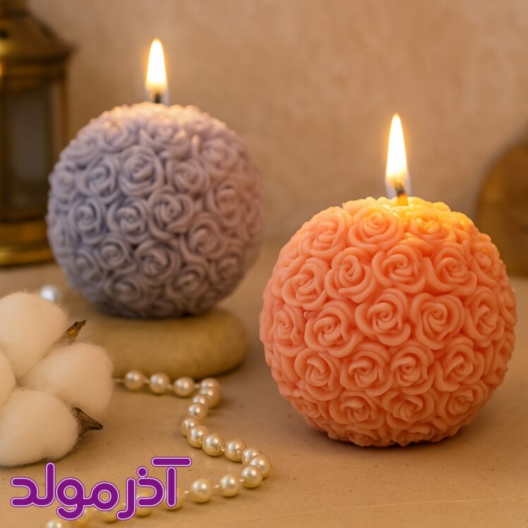 قالب سیلیکونی گوی گل رز