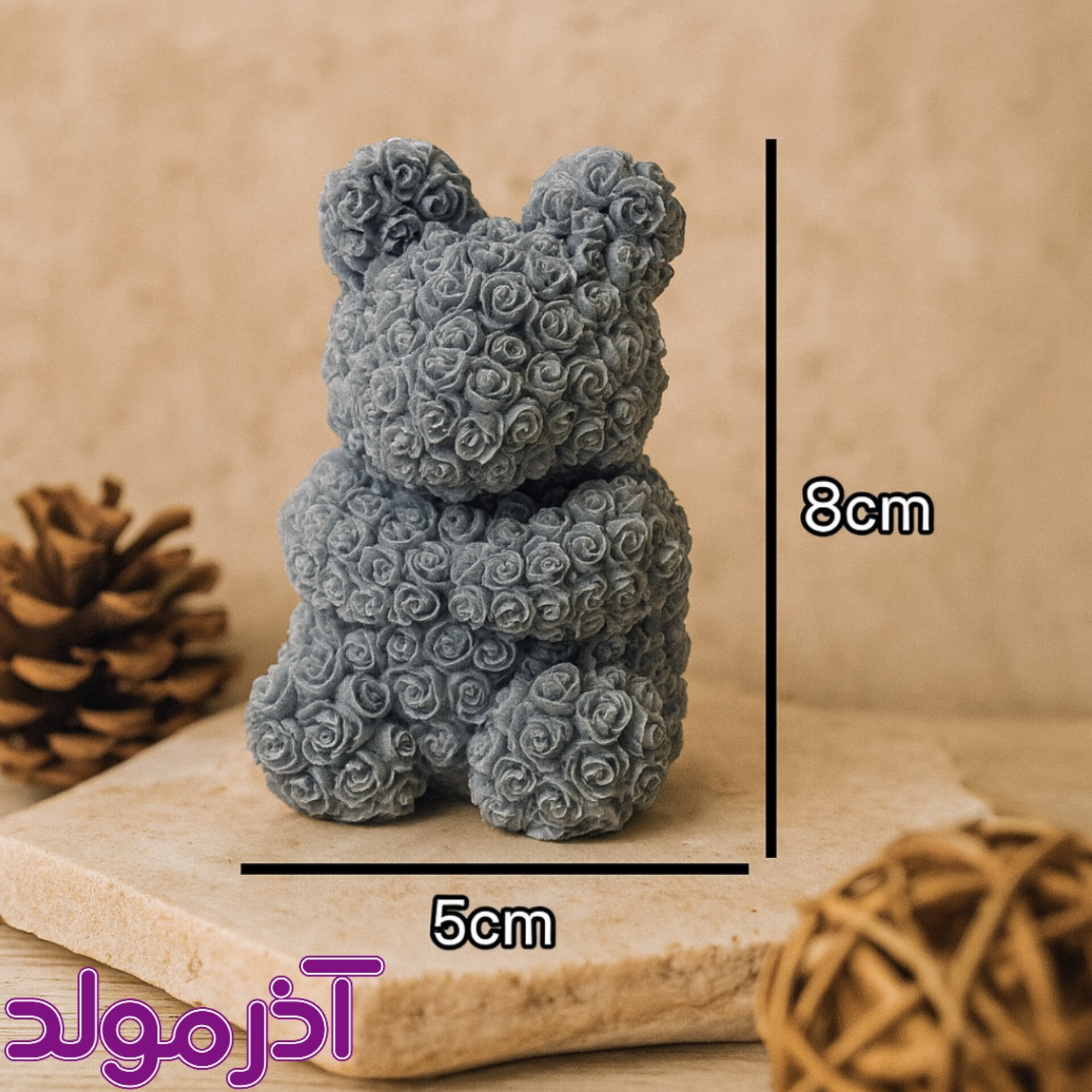  قالب سیلیکونی خرس گل ولنتاینی 