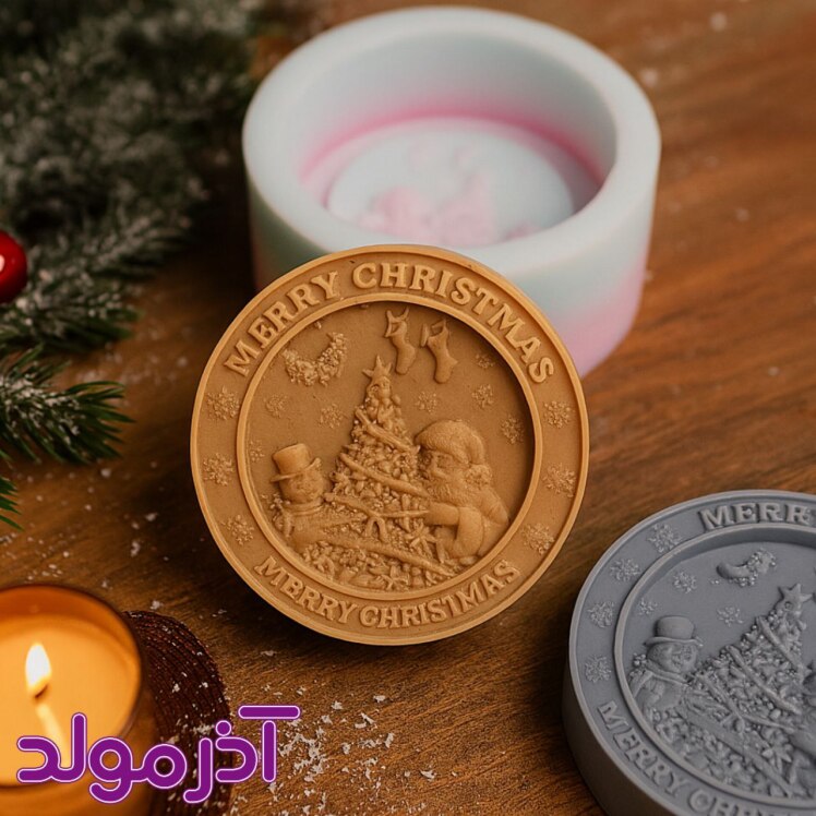 قالب سیلیکونی کتیبه کریسمس