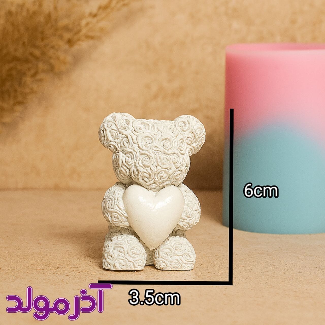 قالب سیلیکونی خرس قلب به دست ولنتاین