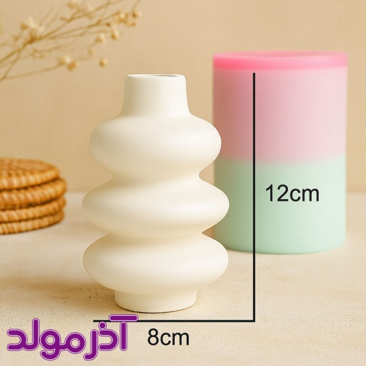 قالب سیلیکونی جاشمعی و گلدان