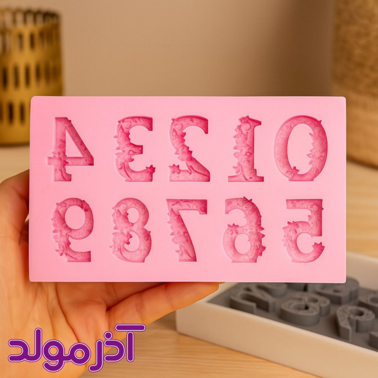 قالب سیلیکونی اعداد 3 سانت