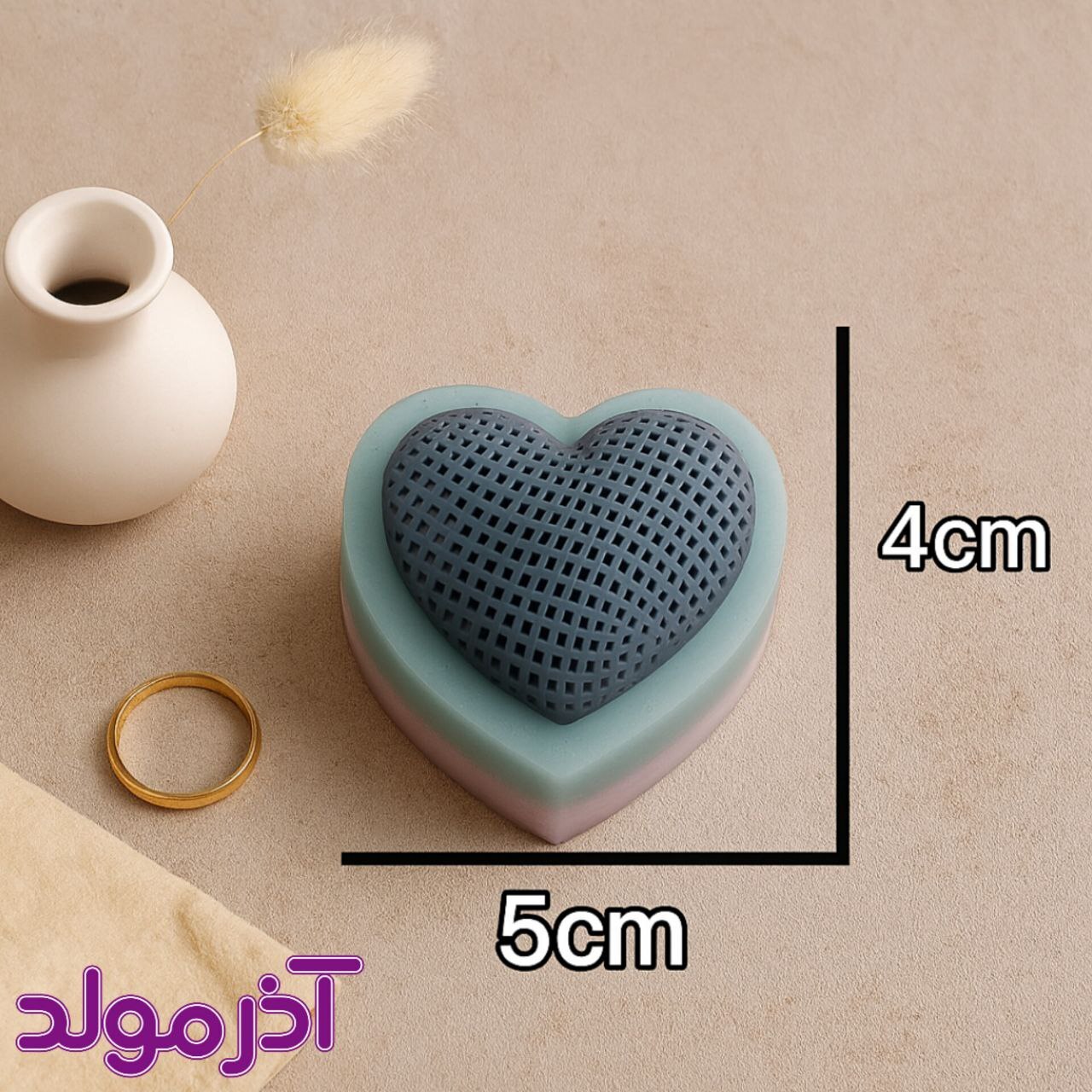  قالب سیلیکونی ست قلب مشبک 