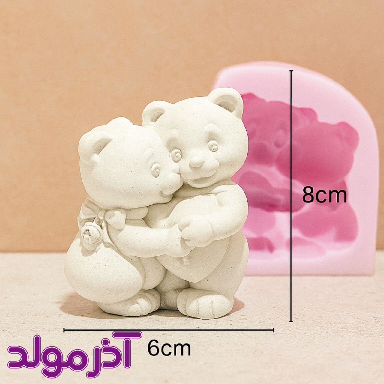 قالب سیلیکونی زوج خرس ولنتاین