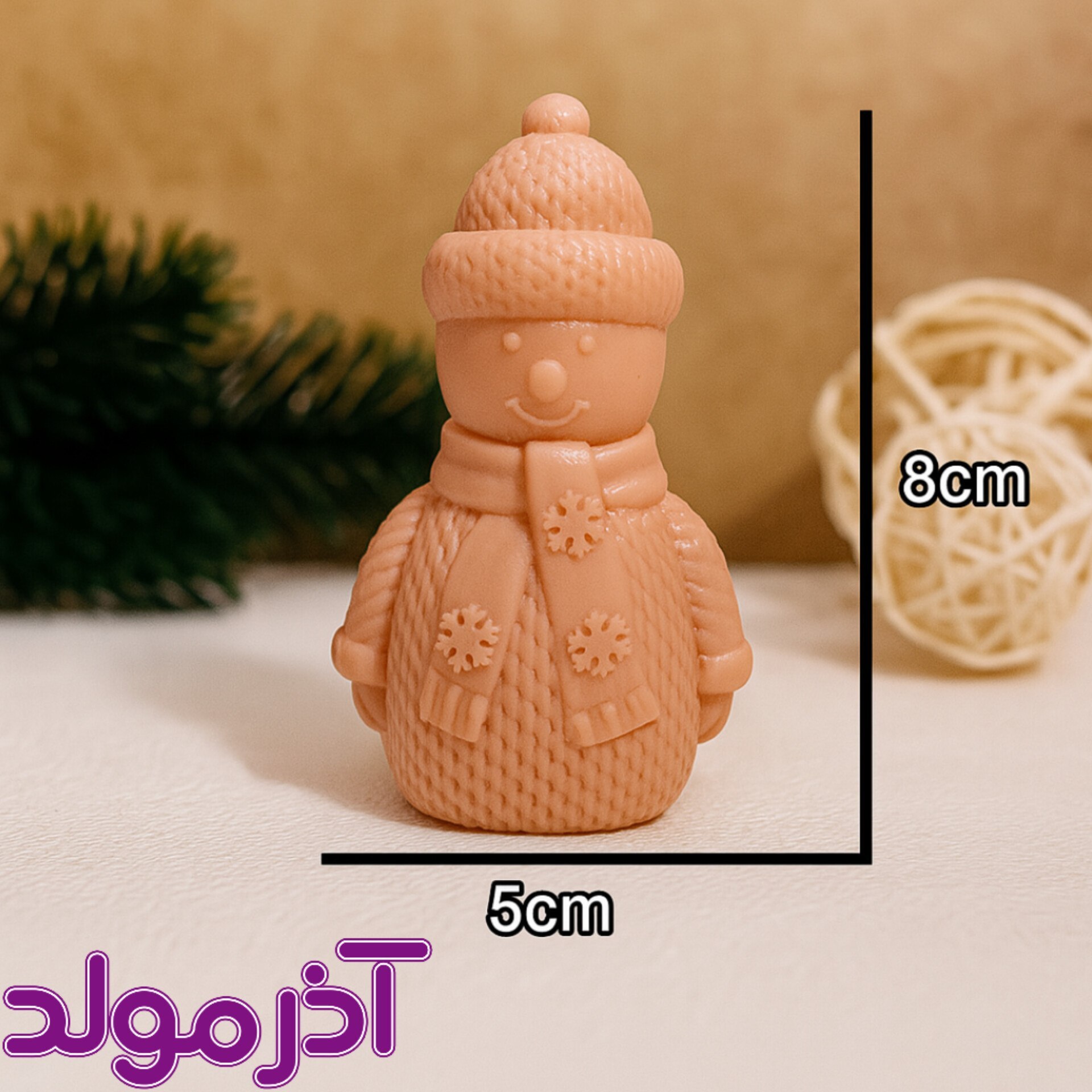  قالب سیلیکونی آدم برفی 