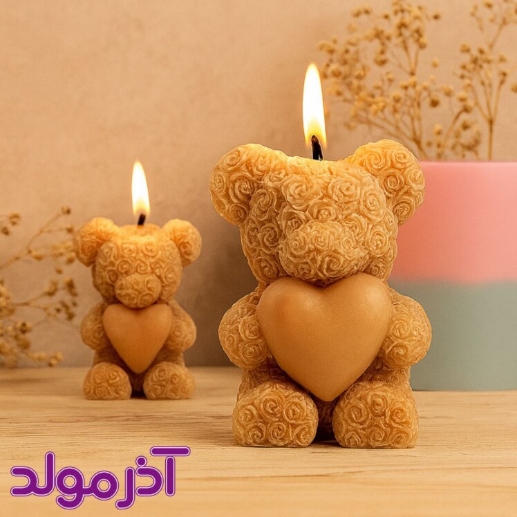 قالب سیلیکونی خرس قلب به دست ولنتاین