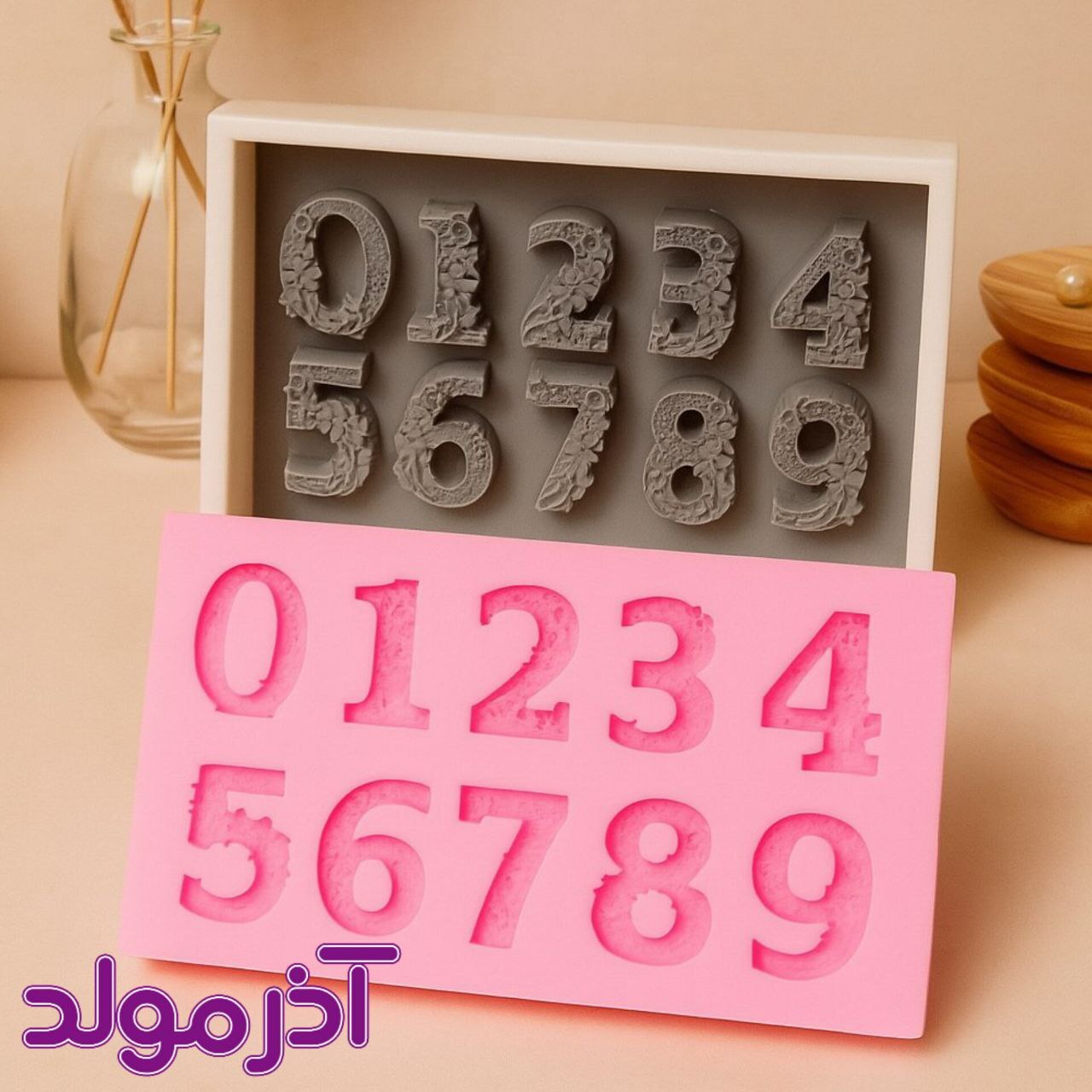 قالب سیلیکونی اعداد 3 سانت