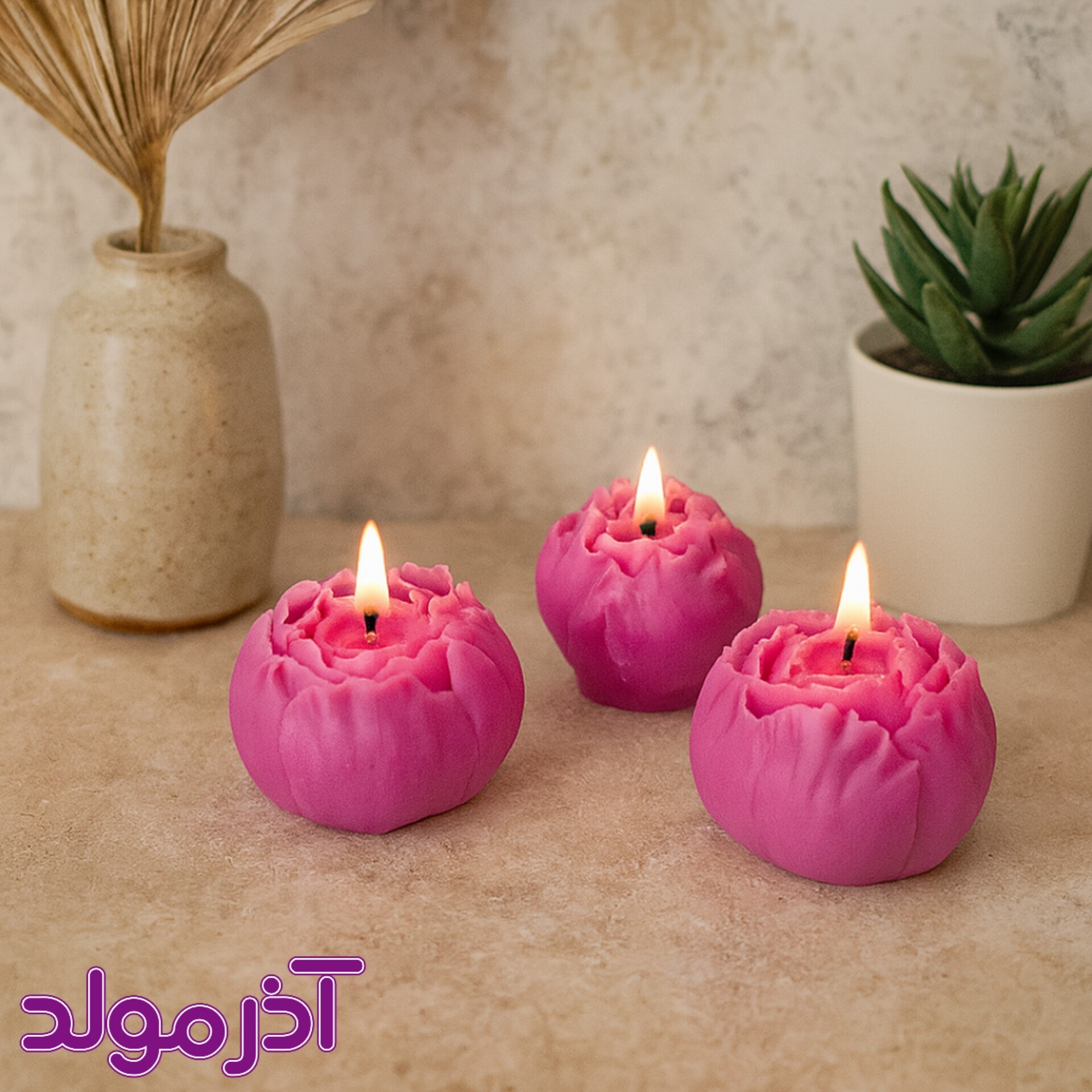  قالب سیلیکونی گل رز پیونی 