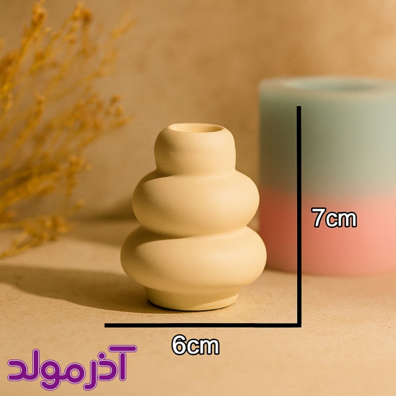 قالب سیلیکونی جاشمعی و گلدان